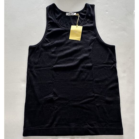 CDLP Rib Tank Top Lyocell Black Large - Picture 2 of 4
